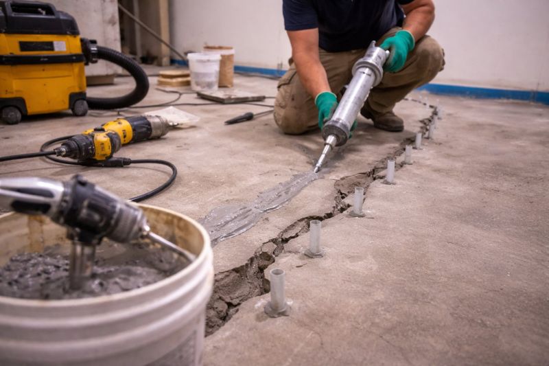 Cracked Basement Floor Repair in Butte, MT