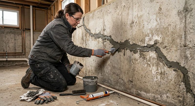 Cracked Basement Floor Repair in Butte, MT